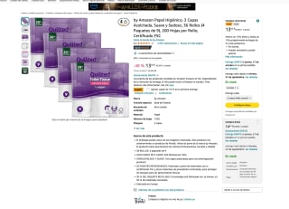 36 Rollos Papel Higiénico 3 Capas Acolchada Suave y Sedoso (4 Paquetes de 9) por solo 11,72€