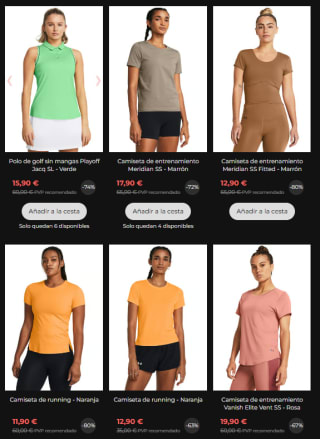 Rebajas hasta 80% Under Armour calzado y ropa precios de locura