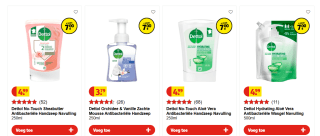 Alle Dettol producten 4 voor €7 bij Kruidvat