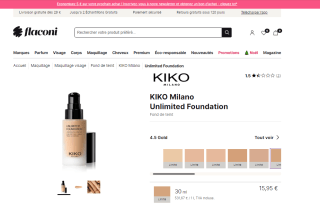 Fond de teint KIKO Milano à 15,95€