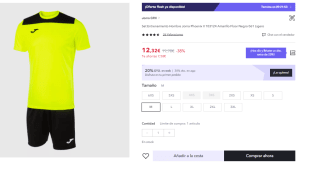 Conjunto de Futbol para Hombre Joma Phoenix II por 8.62€