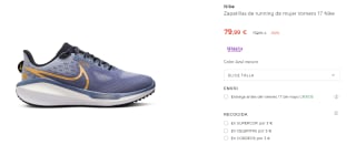 Zapatillas Nike running Vomero 17 por 79,99€ varios colores