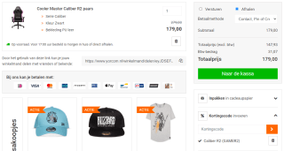 Cooler Master Caliber R2 gamestoel zwart/paars voor €179 bij Yorcom