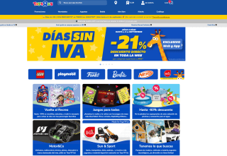 Descuento 21% Días Sin iva compra superior a 40€ en TOYS R US