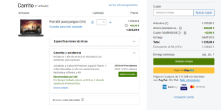 Dell Portátil gaming G16 con i9-13900HX de 32GB/1TB SSD por 1535€