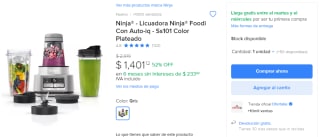Licuadora Ninja Foodi SS101 por $1,401 en Amazon
