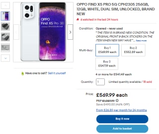 Catch eBay's Oppo Find X5 Pro 5G for only £484.99
