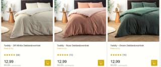 Teddy overtrekken vanaf €12,99 bij Dekbeddiscounter