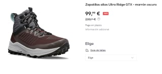 Botas Saucony Ultra Ridge GORE-TEX marrón mujer por 99.99€