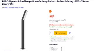 Eglo Ugento Staande Sokkellamp voor €31,21 bij Bol