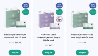 50% korting op billendoekjes bij Naïf