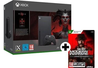 Consola Xbox Series X, 1 TB SSD, 4K UHD Blu-ray + Juego Diablo IV + COD MWIII por 419€