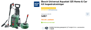 Bosch Universal Aquatak Home&Car hogedrukreiniger voor €149 bij Gamma