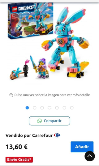 LEGO 71453 DREAMZzz Izzie y el Conejo Bunchu por 13,60€.