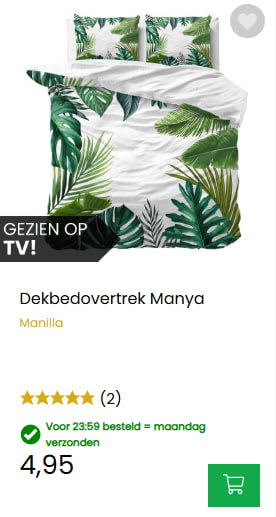 Dekbedovertrekken vanaf €4,95 bij Dekbed Discounter