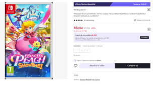 Juego Nintendo Switch Princess Peach Showtime! por 45.86€ (Cuenta Nueva 33.86€)