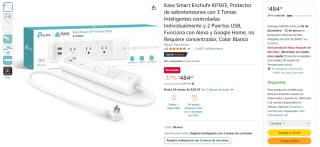 Protector de Sobretensio Kasa Smart Enchufe KP303 por $484 | Descuento Amazon