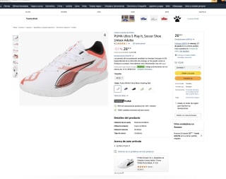 Zapatillas PUMA Ultra 5 Play It de Fútbol sala unisex por solo 22,88€