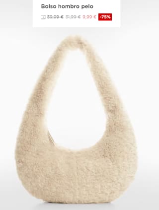 Bolso de hombro de pelo por 9.99€