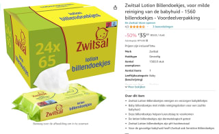 Zwitsal Lotion Billendoekjes Alcoholvrij - 1560 doekjes - Voordeelverpakking voor €35,69 bij Amazon