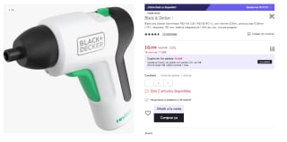 Atornillador Black and Decker REVIVA 3,6V por 16.99€ (Cuenta Nueva 10.2€)