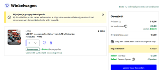 LEGO F1 raceauto collectibles, 4 stuks voor €11,97