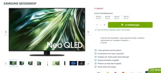 Samsung Neo QLED QN93F 50" Titanium, Zwart voor €1.098 bij Plasmavisie