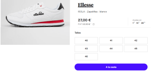 Zapatillas de Hombre Ellesse ISOLA por 27€