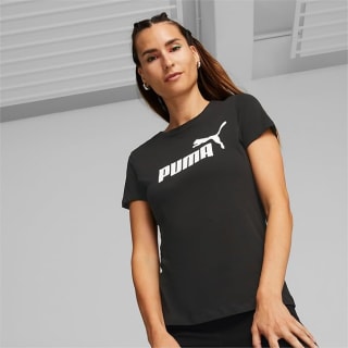 PUMA ESS Logo Tee Dames T-shirt - Zwart voor €7,49 bij Amazon