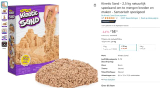 2,5 kg kinetic sand voor €16,94 via Amazon NL