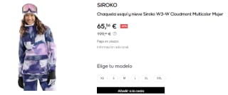 Chaqueta de Esqui para Mujer Siroko W3-W Cloudmont por 65.56€