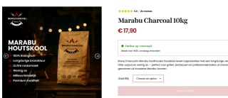 Bravecharcoal - Marabu - Houtskool - 10kg voor €17,90 bij Bravecharcoal
