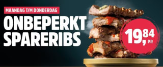 Onbeperkt Spare ribs eten voor €19,84 per persoon bij de Beren