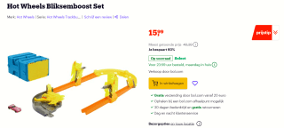 Hot Wheels Lightning Boost Racebaan voor €15,99 bij Bol.com