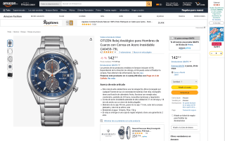 Reloj Citizen Solar EcoDrive por 142,55€