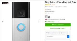 Ring Battery Video Doorbell Plus voor €119,20 bij Expert