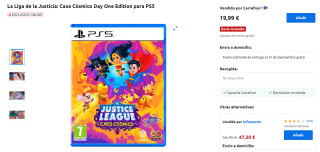 PS5 Videojuego La Liga de la Justicia: Caos Cósmico Day One Edition por 19,99€