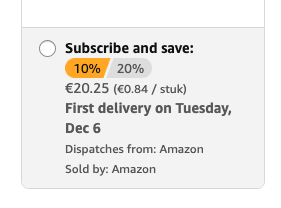 Redbull 24 stuks voor €0,94 per blikje of €0,84 bij abonneren