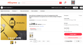Smartwatch da OLNYLO G9 Ultra com 3 uni - R$ 248,50