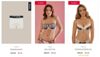 Alle sample sale items voor €3,50 bij Sapph