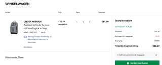 UNDER ARMOUR Halftime Backpack voor €35,69 dmv code bij Secret Sales