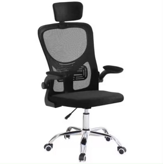Silla de Oficina con Soporte Lumbar Giratoria 118cm por 45,49€