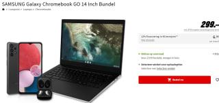 SAMSUNG Galaxy Chromebook GO 14 Inch Bundel met Galaxy Buds Live en Galaxy A13, voor €299 bij de MediaMarkt