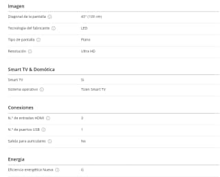 Televisor LED 43" - Samsung TU43DU7175UXXC, UHD 4K, Procesador Crystal 4K, Smart TV, DVB-T2 (H.265) por 327.2€