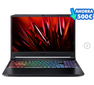 Portátil Acer Nitro 5 15,6" FHD IPS 144 Hz i5-11400H RTX 3060 16GB por 799€