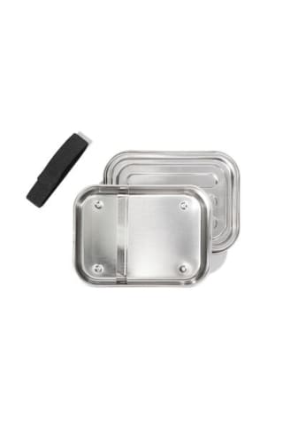 Roestvrijstalen lunchbox met deksel voor €10,49 bij de Hema