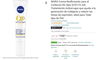 NIVEA Reafirmante para Contorno De Ojos Q10 por $200 en Amazon