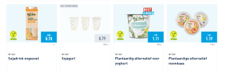Diverse Myvay vegan producten vanaf €0,62 bij de Aldi