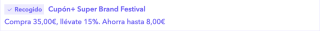 Cupón Plus 15% Descuento Fiesta de las marcas en Miravia