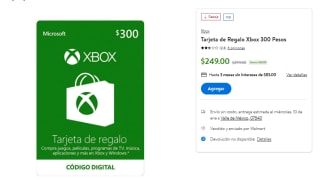 Tarjeta de regalo Xbox por $249 en Walmart